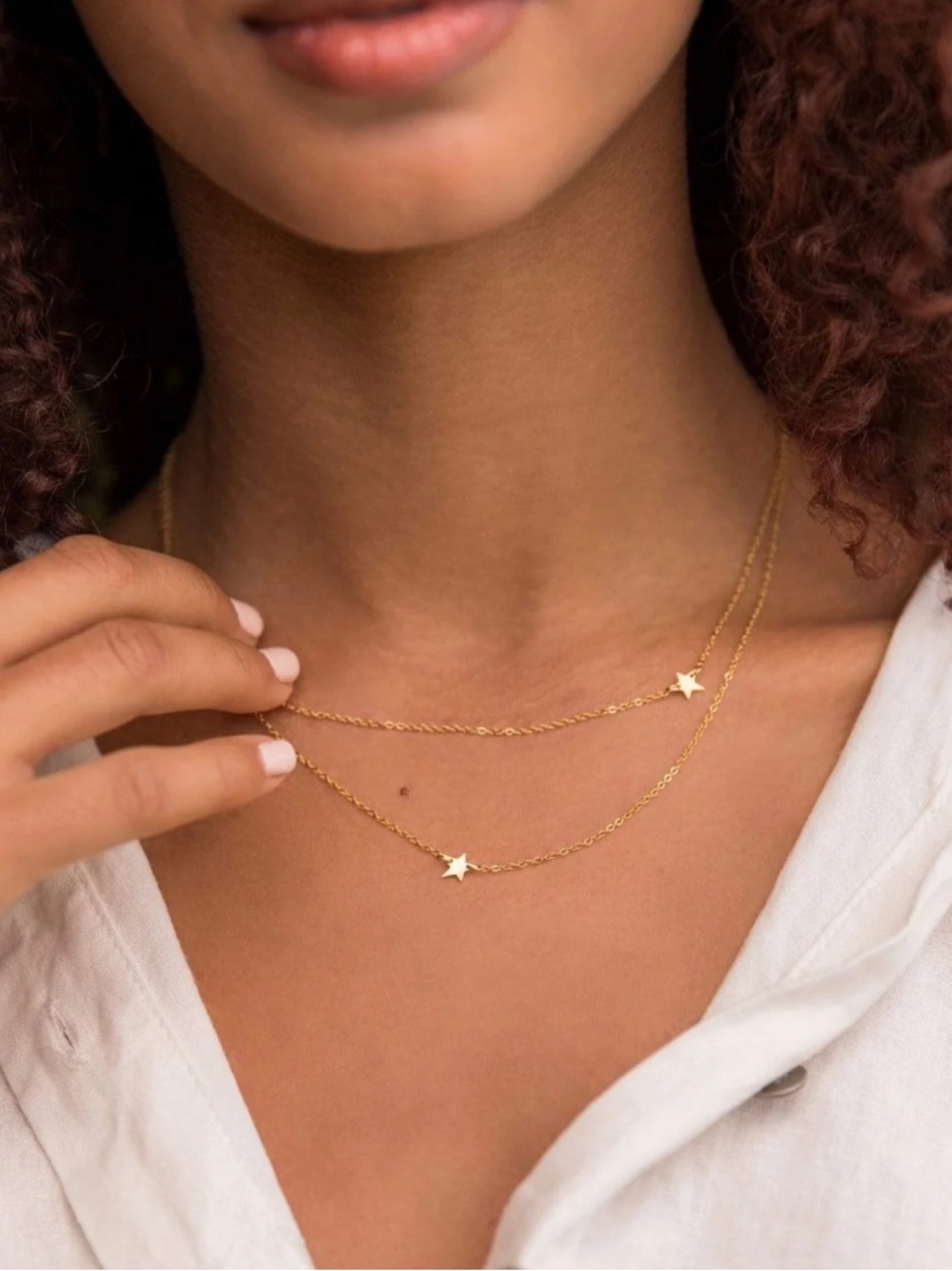 Jennifer Zeuner Star Double Necklace
